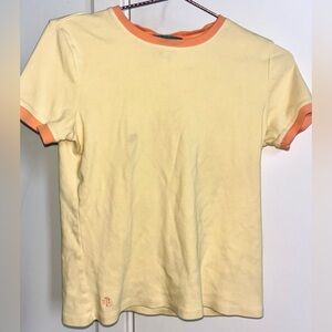 Lauren Ralph Lauren Yellow and Orange Short Sleeve 100% cotton Tee